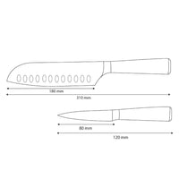 Shinrai Knives - Damascus Print 2-Piece Knife Set - Santoku + Paring Knife