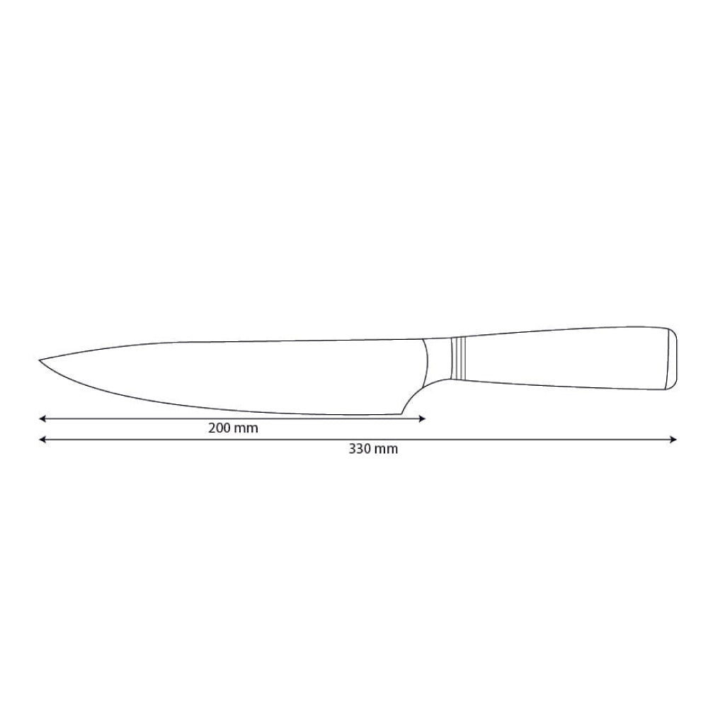 Shinrai Knives - Micarta Jewels Damascus Chef's Knife 20 cm
