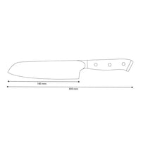 Shinrai Knives - Eclipse Series Damascus Santoku Knife 18 cm