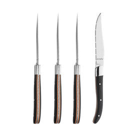 Amefa - Promo Steak 4 Steak Knives - Black Amefa - 4-pcs Steak Knife Set Duo Colour in tray Steakmessen Amefa