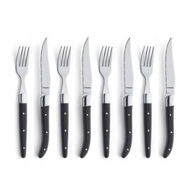 Amefa - Royal Steak 8-piece Steak Knife Set - Black Amefa - 8-pcs Steak Set black in magnet box Steakmessen Amefa