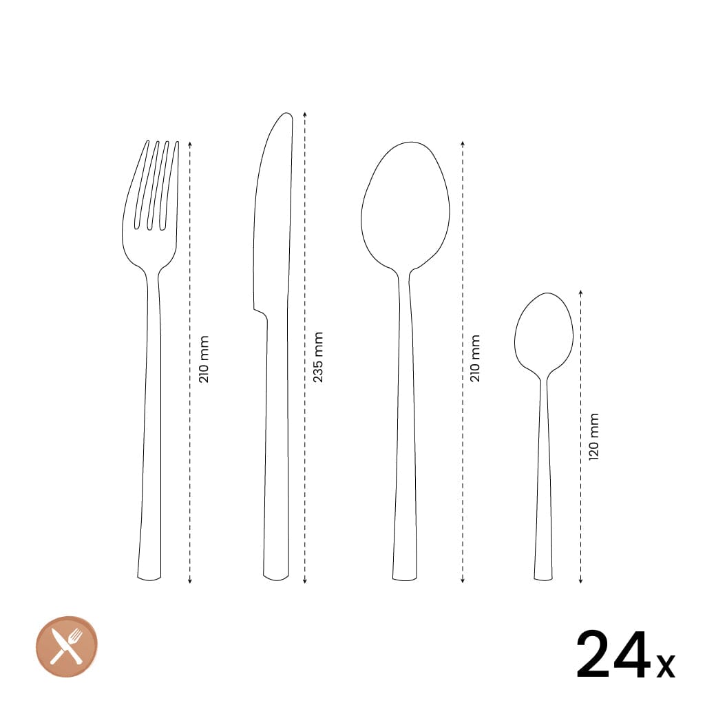 Amefa - Metropole 24-delige Bestekset - Zilver Bestekset Amefa