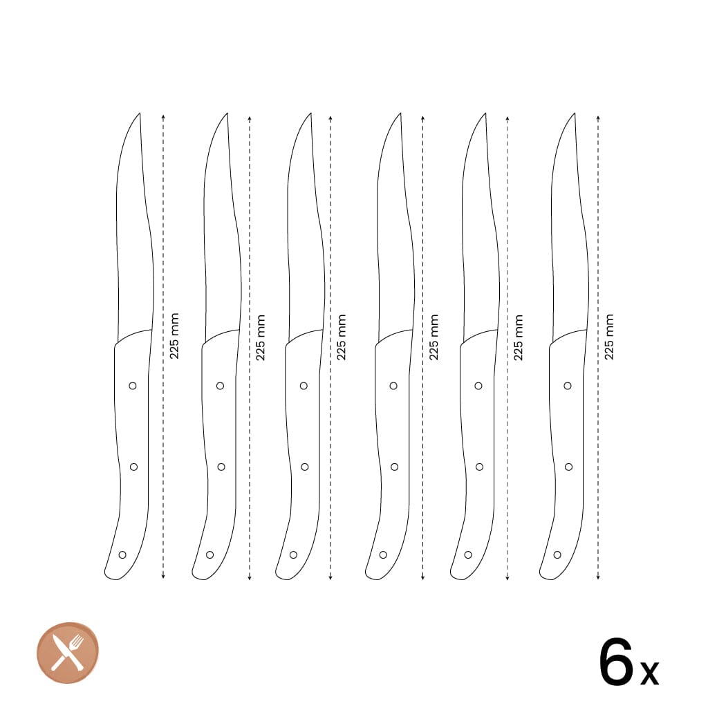 Amefa - Royal Steak 6 Steakmes - Zwart Steakmessen Amefa