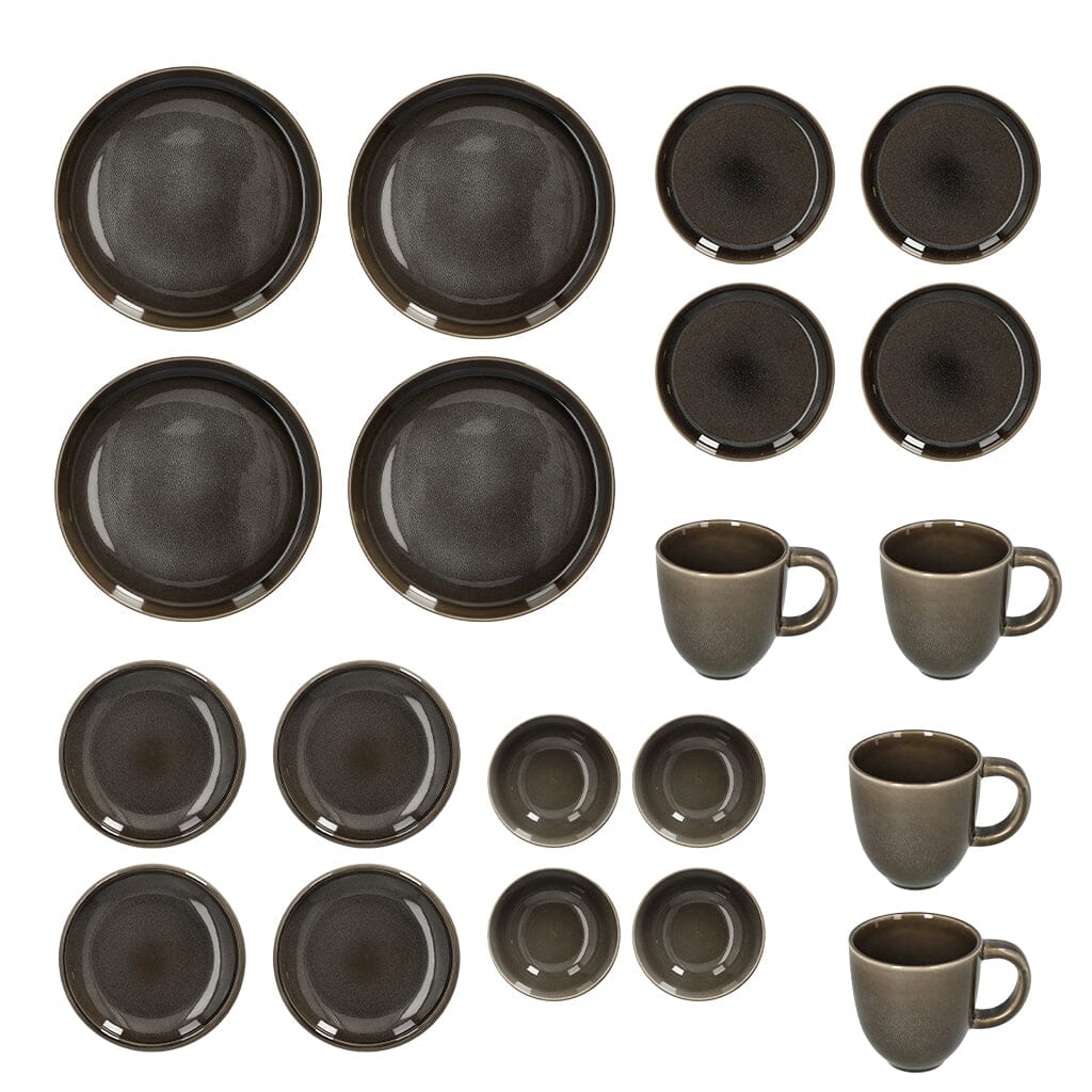 Blomus - Canju Serviesset 4 pers, 20 delig Pewter Serviesset Blomus