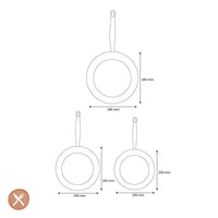 GreenPan - Barcelona Pro 3-delige Koekenpannenset 20/24/28 cm Pannenset GreenPan