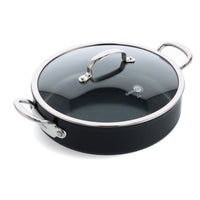 Batterie de cuisine GreenPan - Barcelona Pro XL 6 pièces (18/24/28/30 cm) : casserole avec couvercle, 2 poêles et cocotte avec couvercle.