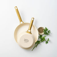 GreenPan - Padova Cream/Oxford Blue 4-delige Koekenpannenset 20/26 cm Pannenset GreenPan