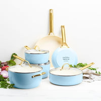 GreenPan - Padova Light Blue 10-delige Pannenset Pannenset GreenPan