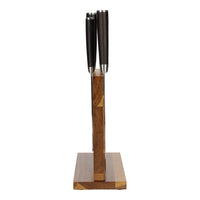 Hammered Damast BR 5-Delige Messenset + Magnetisch Messenblok Messenset met blok Shinrai Japan