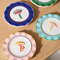 &Klevering - Assiettes Champignons Magiques - Lot de 4 Assiettes &Klevering