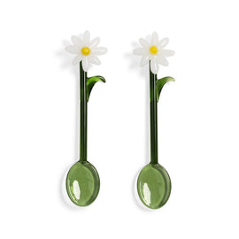&Klevering - Spoon flora white set of 2 &Klevering - Lepel flora wit set van 2 Lepels &Klevering