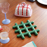 &Klevering - Dessous de verre - Grille - Dessous de verre vert &Klevering