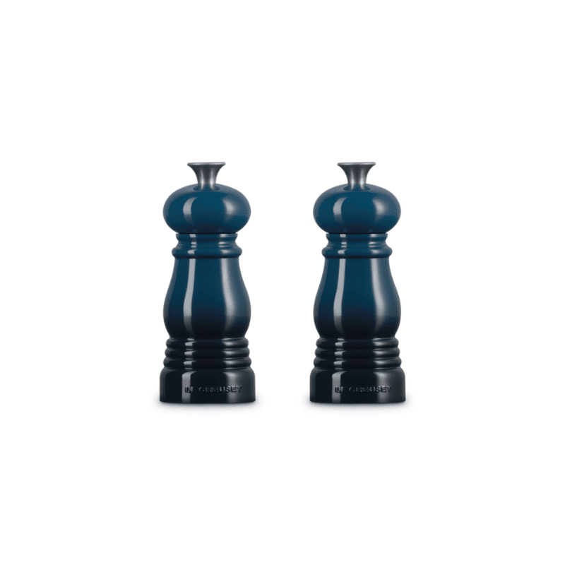 Le Creuset - Set van 2 Kleine Molens Nuit 11cm Peper- en Zoutmolen set Le Creuset