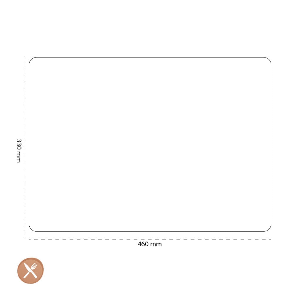 Leonardo - Placemat Leer 33x46cm - Antraciet Placemat Leonardo