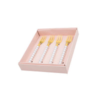 Lepelclub - Fourchettes à pâtisserie - Perle - Lot de 4 LepelClub