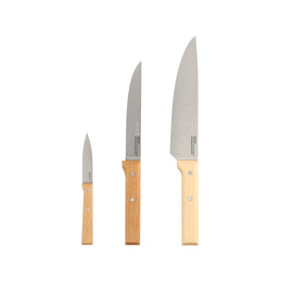Opinel - 3-piece knife set, Opinel Parallèle, stainless steel/wood Opinel - Messenset 3delig, Opinel Parallèle, rvs/hout Opinel
