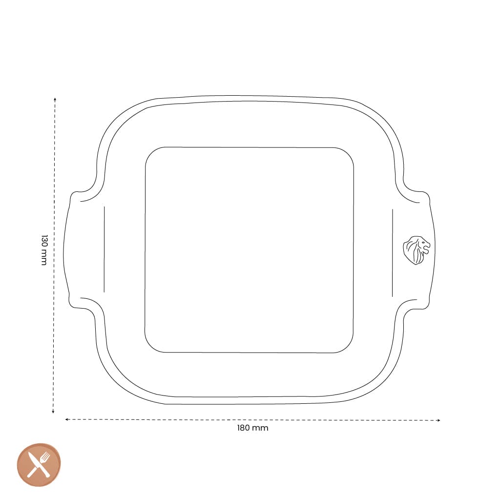 Peugeot - Appolia Ovenschaal Vierkant 18 cm Leisteen Ovenschaal Peugeot