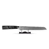Shinrai Knives - Damascus Print Epoxy Onyx Broodmes 20 cm Broodmes Shinrai Knives