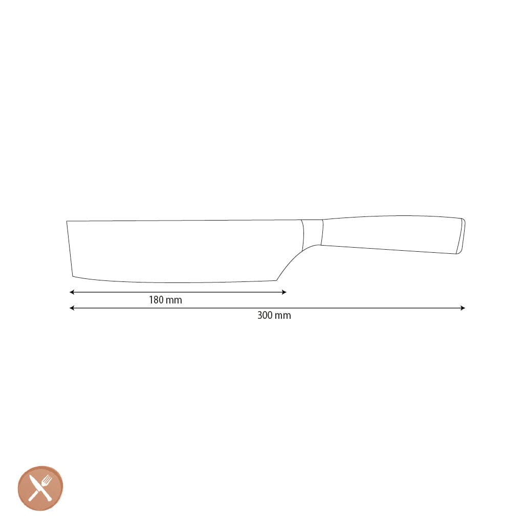 Shinrai Knives - Hammered RVS Nakiri 18 cm Nakirimes Shinrai Knives