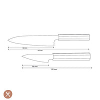 Couteaux Shinrai - Ensemble 2 pièces Damas exclusif Kigami - Santoku + Couteau d'office Ensemble de couteaux Couteaux Shinrai