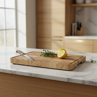 Shinrai Knives - Luxe Snijplank Essenhout - Kopshout - Bundel Houten snijplank Shinrai Knives