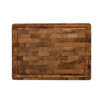 Shinrai Knives - Luxe Snijplank Teak hout - Kopshout - 35 × 25 × 2.5 cm Houten snijplank Shinrai Knives