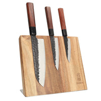 Bloc magnétique à couteaux Shinrai Knives - Cito simple face - Bois d'acacia