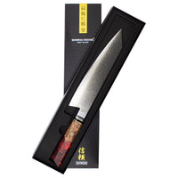 Couteaux Shinrai - Rubis Octogone Damas Kiritsuke 23 cm - Couteau Kiritsuke Édition Spéciale Couteaux Shinrai