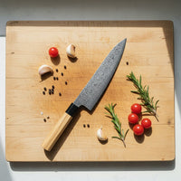 Couteaux Shinrai - Coffret de 3 couteaux damas Takumi Kaza - Couteau de chef + Couteau à pain + Couteau d'office