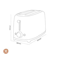 Smeg - Broodroosters | Zwart | Jaren 50 | Toaster 2x4 Broodrooster Smeg