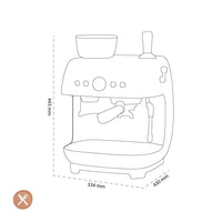 Smeg - Espressomachine | Crème | Jaren 50 | Handmatige espressomachine met geïntegreerde bonenmaler Handmatige Espressomachine Smeg