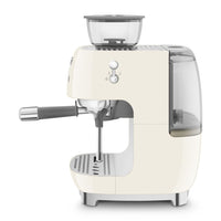 Smeg - Espressomachine | Crème | Jaren 50 | Handmatige espressomachine met geïntegreerde bonenmaler Handmatige Espressomachine Smeg