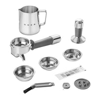 Smeg - Espressomachine | Pastelblauw | Jaren 50 | Handmatige espressomachine met geïntegreerde bonenmaler Handmatige Espressomachine Smeg