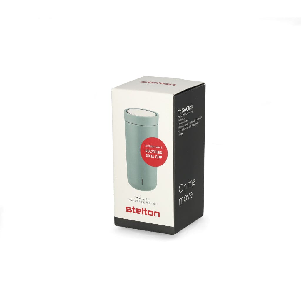 Stelton - To Go Click Thermosfles 0.2 l. - Stoffig Grijs Thermosfles Stelton