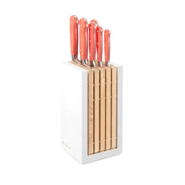 Wusthof - Classic Coral Peach Knife Block With 7 Knives Wusthof - Classic Colour 7-delige messenset met blok Coral Peach Wusthof