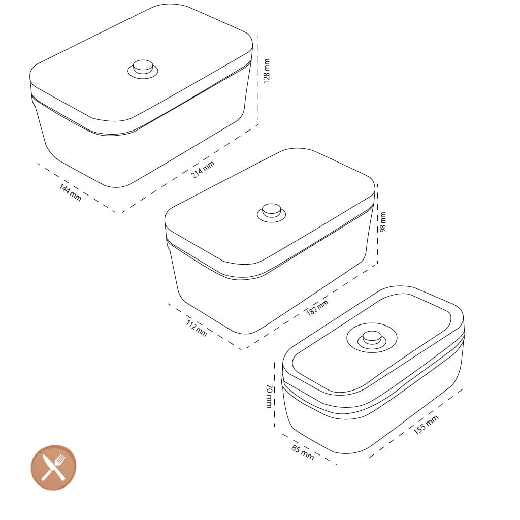 Zwilling - Fresh & Save Set bewaarboxen S/M/L glas Zwilling