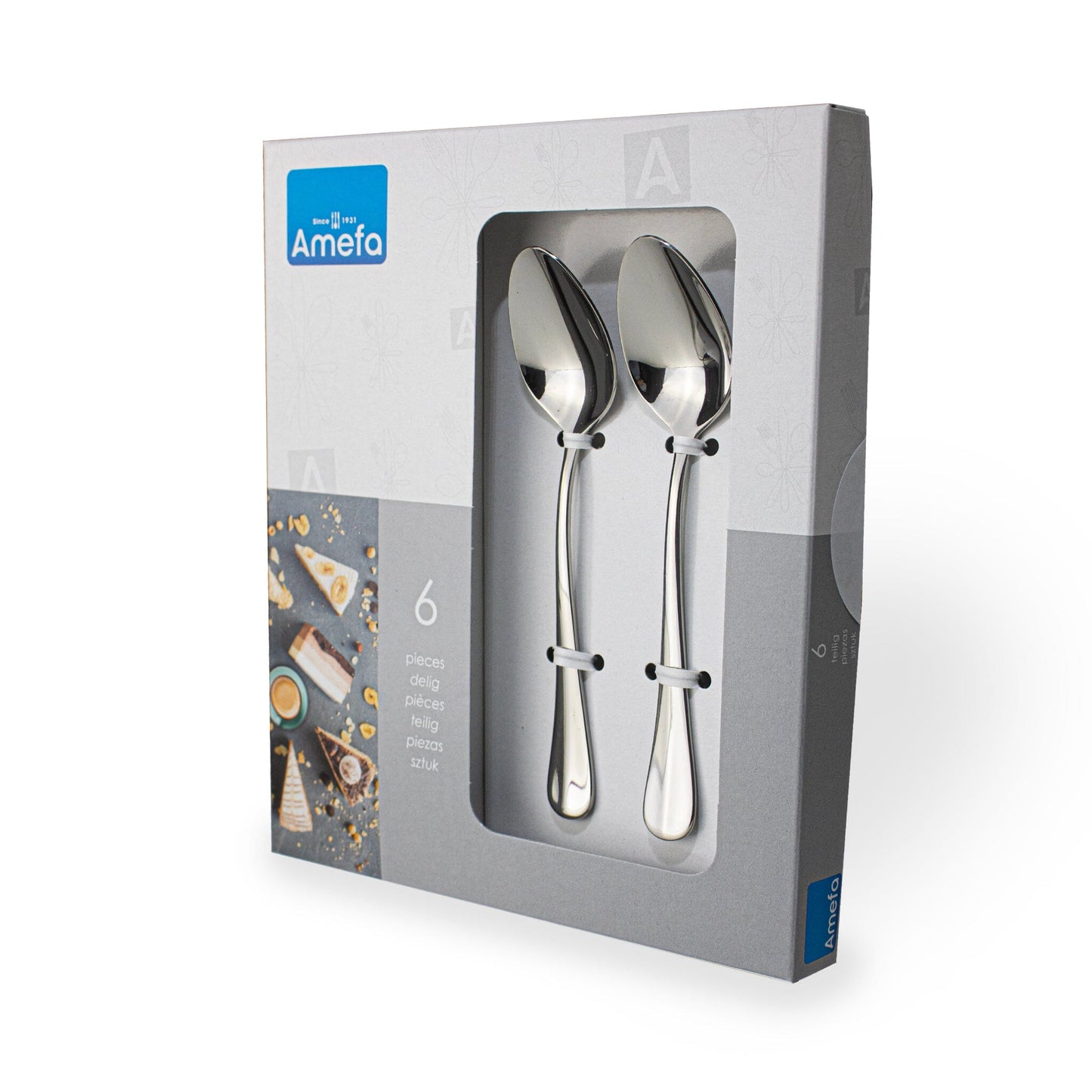 Amefa - Baguette 6 Koffielepels - Zilver Koffielepels Amefa