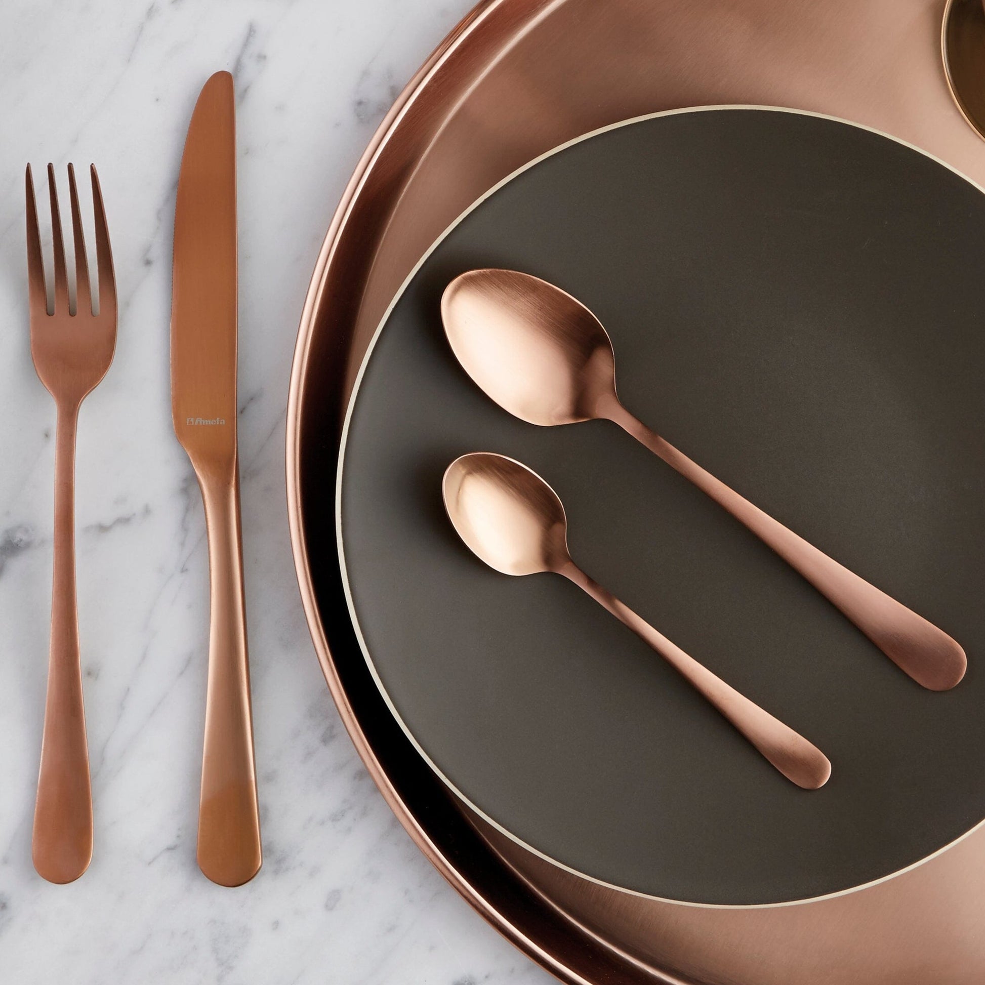Amefa - Copper Matt PVD 24-pc set in trend box - copper Bestekset Amefa