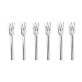 Amefa - Ventura 6 Pastry Forks - Matte Silver Amefa - Ventura 1924 6 Cake Forks in window box Amefa