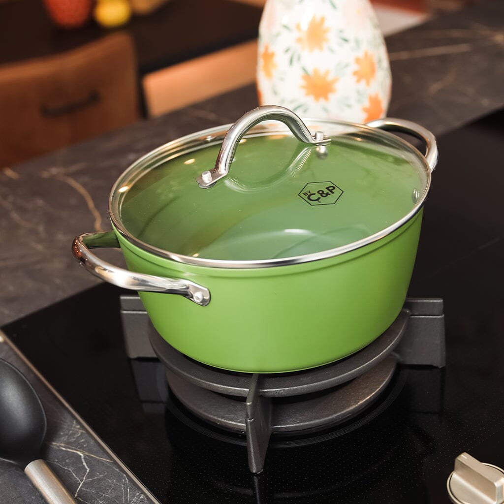 By C&P - Go Green Kookpan 20 cm met glazen deksel Kookpan By C&P
