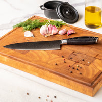 Damast Pakka Wood Series - 3-delige messenset Messensets Shinrai Japan