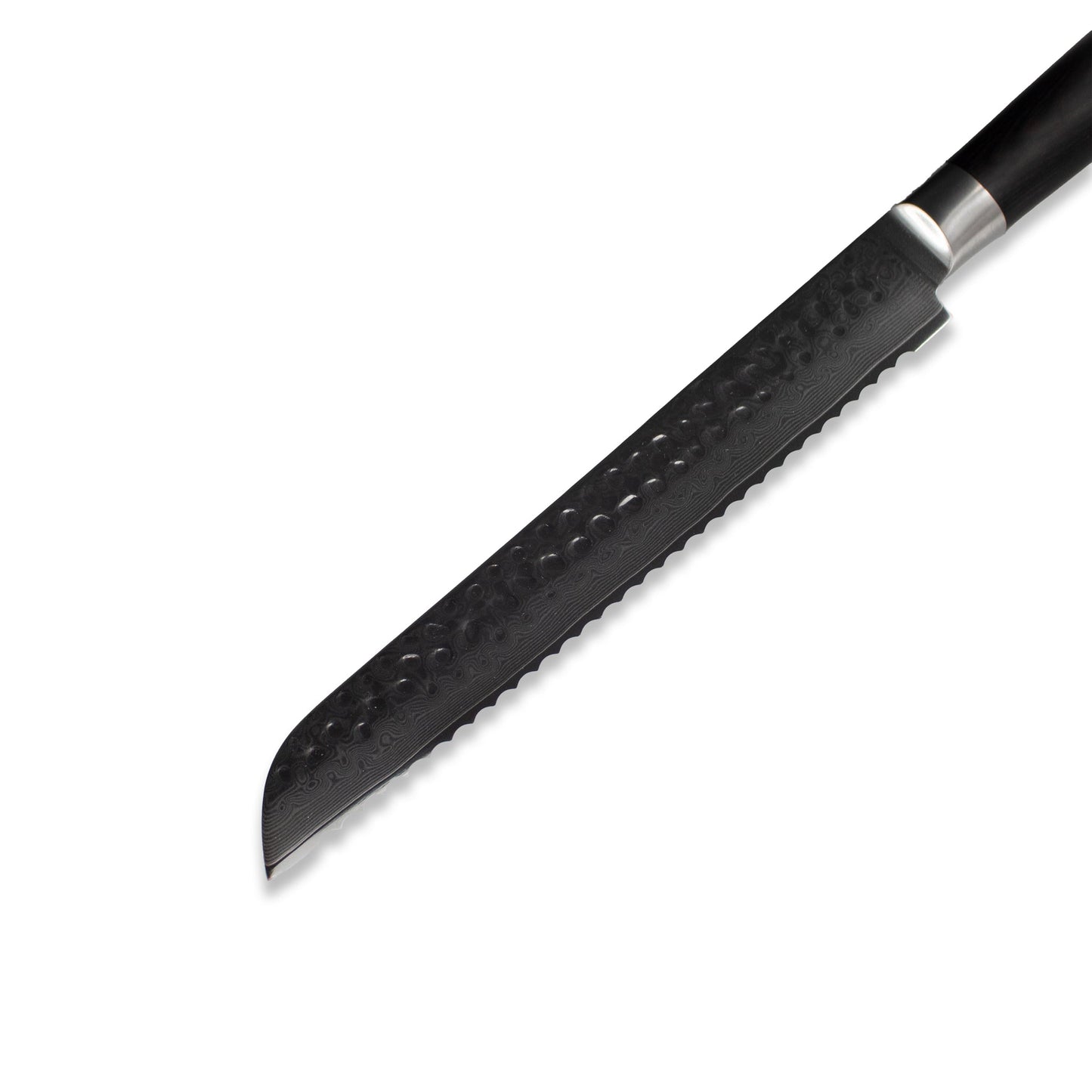 Hammered Damast BR - Damascus Broodmes 20 cm Keukenmessen Shinrai Japan