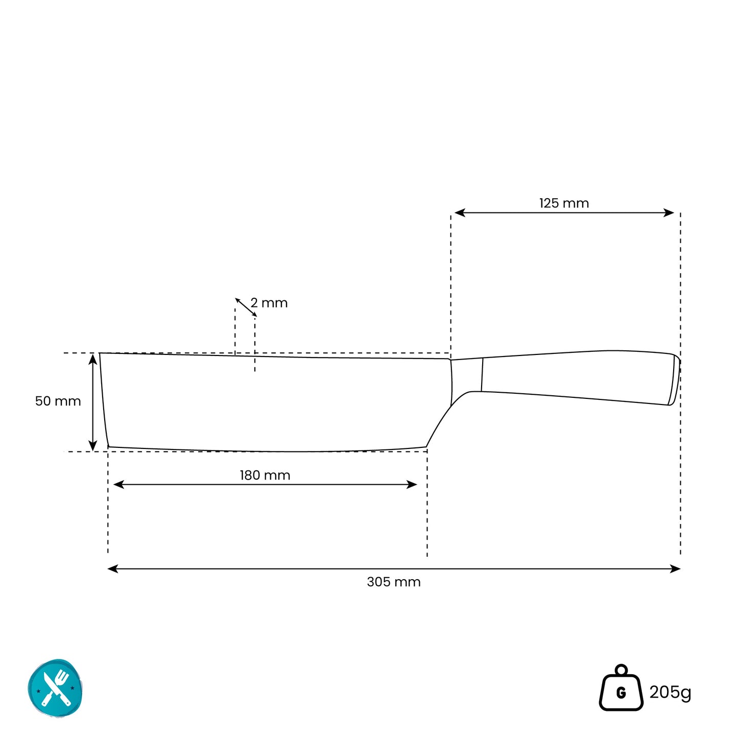 Japanse Damascus Print Series - Nakiri mes Keukenmessen Shinrai Japan