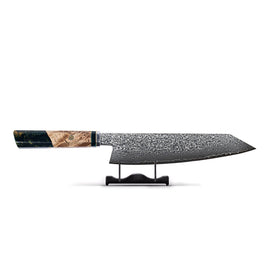Shinrai Knives - Onyx Octagon Damascus Kiritsuke 23 cm - Special Edition Kiritsuke mes Damascus Onyx Octagon Keukenmessen Shinrai Japan