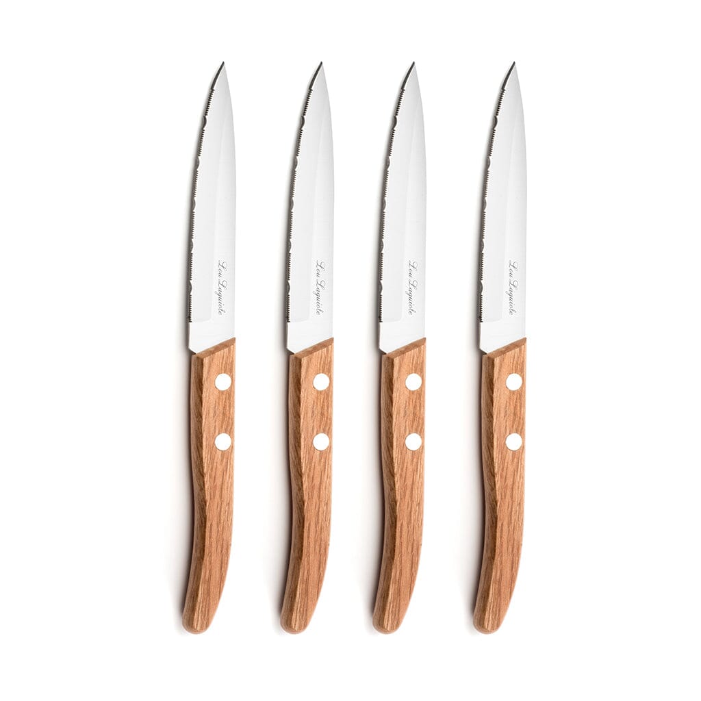 Lou laguiole - Forest 4-delige steakmessen set - Hout Lou Laguiole