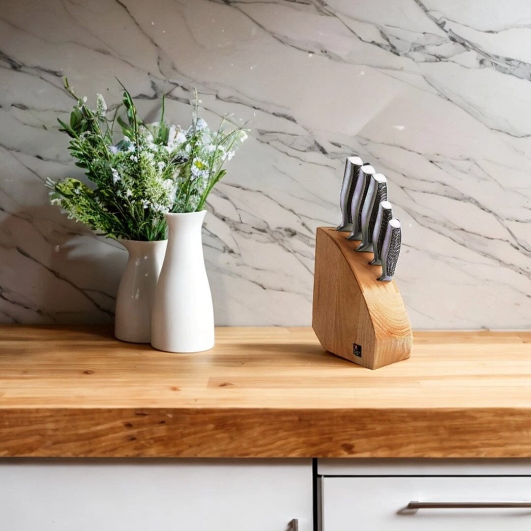 Richardson Sheffield - Sense 5-Delige Messenset met Blok - Hout Messenset met blok Richardson Sheffield