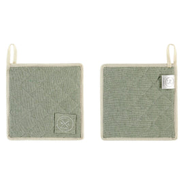 Witloft - Recycled Cotton Pot Holders (2 pcs.) - Pistachio Witloft - Gerecycled Katoen Pannenlappen (2 st.) - Pistache Pannenlappen Witloft
