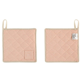 Witloft - Recycled Cotton Pot Holders (2 pcs.) - Salmon Witloft - Gerecycled Katoen Pannenlappen (2 st.) - Zalm Pannenlappen Witloft