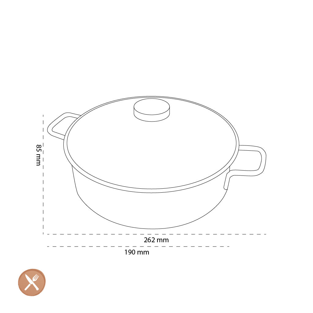 Demeyere - Apollo 7 Low cooking pan 28 cm with glass lid