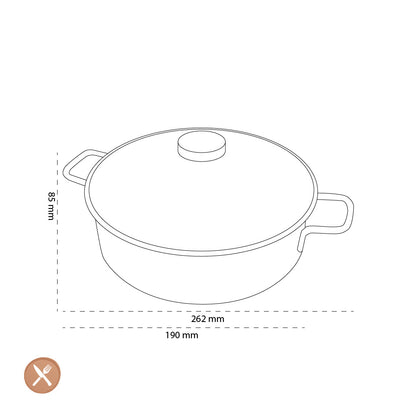 Demeyere - Apollo 7 Casserole basse 28 cm avec couvercle en verre